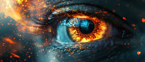 Fototapeta premium fireball within iris