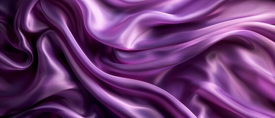 Obraz premium A tight shot of purple fabric showcasing a undulating wave pattern at its upper and lower edges