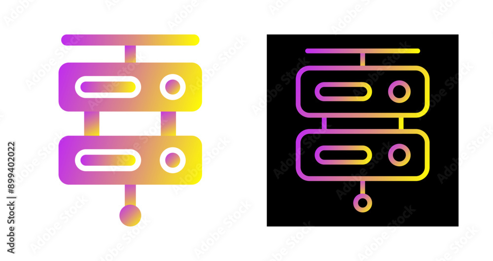 Sticker server vector icon