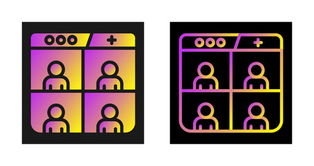 Web Conferencing Vector Icon