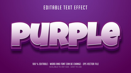Fototapeta premium purple editable text effect
