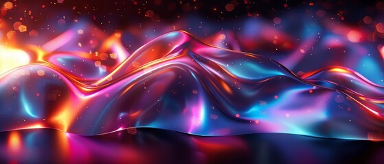 Fototapeta premium A digital painting of a mountain with a radiant light emanating from its peak No need for an additional, higher peak generating another light source