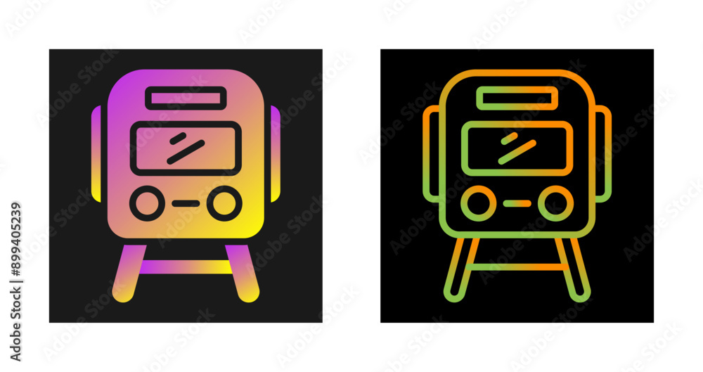 Sticker train vector icon