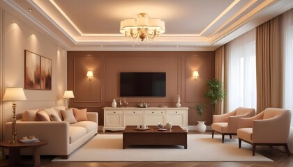 Photo interior modern design room 3d illustration