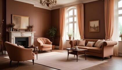 Fototapeta premium Photo interior modern design room 3d illustration