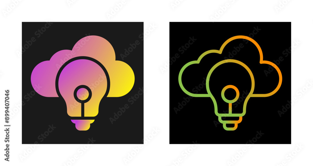 Canvas Prints Cloud Strategy Vector Icon