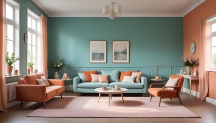 Photo interior modern design room 3d illustration