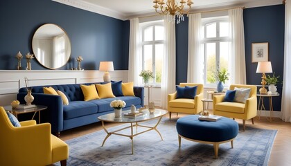 Photo interior modern design room 3d illustration
