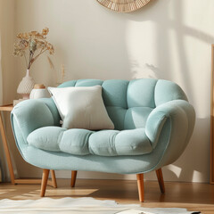 A small cozy loveseat designed for two people