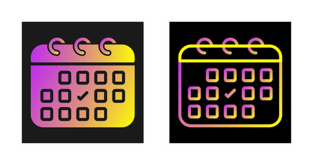 Calendar with checkmark Vector Icon © Graphic Nehar