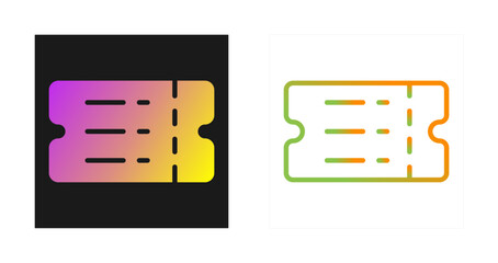 Ticket Vector Icon