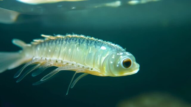 Transparent Fish in Underwater Elegance