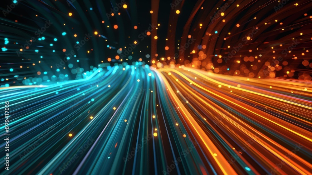 Poster experience a vibrant burst of neon colors and lines, creating an immersive 3d explosion of psychedel
