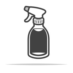 Water spray bottle icon transparent vector isolated