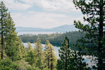 Mountain view of Cascade Lake in South Lake Tahoe, California