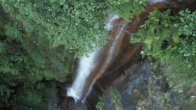 Fervenza do Rexio (Caurel) Waterfalls Nestled In The Lush