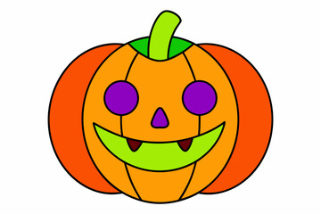 Spooky Vector Line Art Halloween Pumpkin Icons for Your Designs