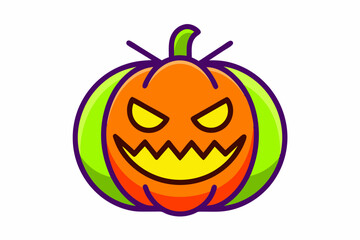 Spooky Vector Line Art Halloween Pumpkin Icons for Your Designs