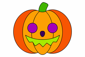 Spooky Vector Line Art Halloween Pumpkin Icons for Your Designs