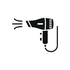 Hair dryer icon features clean lines and elegance, enhancing any digital concept.