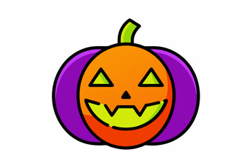 Spooky Vector Line Art Halloween Pumpkin Icons for Your Designs