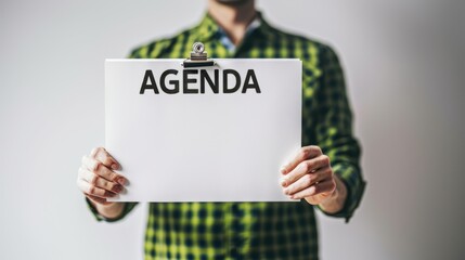 The agenda sign display