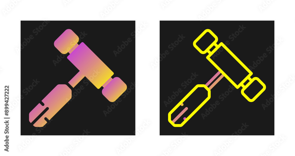 Poster hammer vector icon