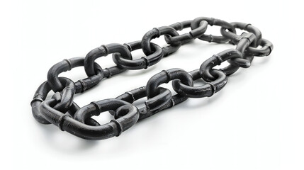 Obraz premium realistic chain in chrome and black