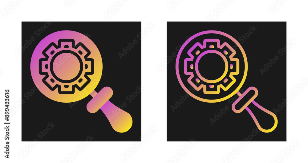 Wall mural magnifying glass vector icon