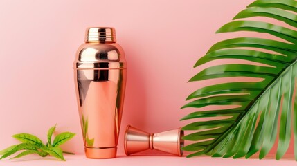 Sleek mockup showcasing cocktail mixer bottles, shakers, and garnishes against a clean, minimal backdrop for stunning visuals.