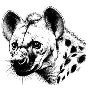 Hyena isolated on white