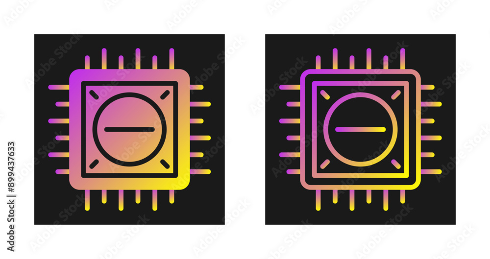 Sticker technology vector icon