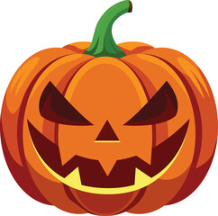Halloween Pumpkin Jack-O-Lantern | High Resolution Isolated On Transparent Background