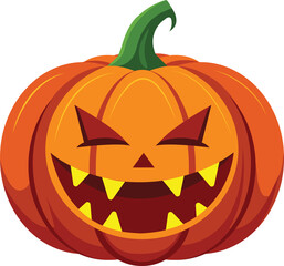 Fototapeta premium Halloween Pumpkin Jack-O-Lantern | High Resolution Isolated On Transparent Background