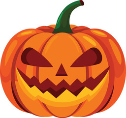 Halloween Pumpkin Jack-O-Lantern | High Resolution Isolated On Transparent Background