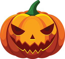 Halloween Pumpkin Jack-O-Lantern | High Resolution Isolated On Transparent Background