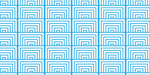 Vector overlapping Pattern Minimal diamond geometric blue color spiral line waves abstract wave line. seamless blue tile stripe overlap creative retro square line fabric pattern white background.