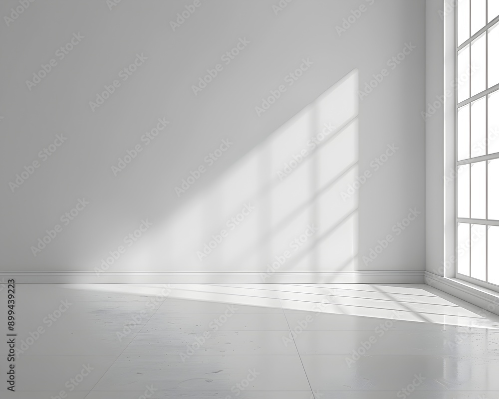 Poster clean and simple white backdrop for product presentation and showcasing