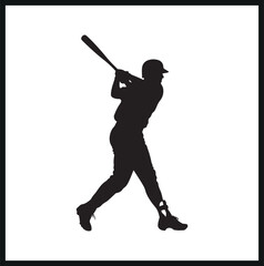 Baseball player silhouette