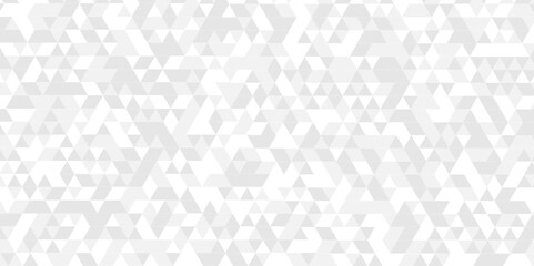 Vector geometric seamless technology gray and white triangle background. Abstract digital grid light pattern white Polygon Mosaic triangle Background, business and corporate background.