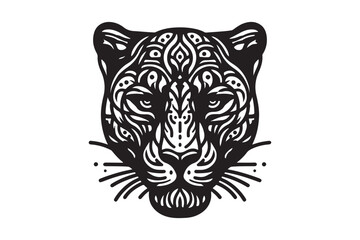 Minimal, Stylish Modern Trendy Creative Vector Silhouette of  Panther illustrations