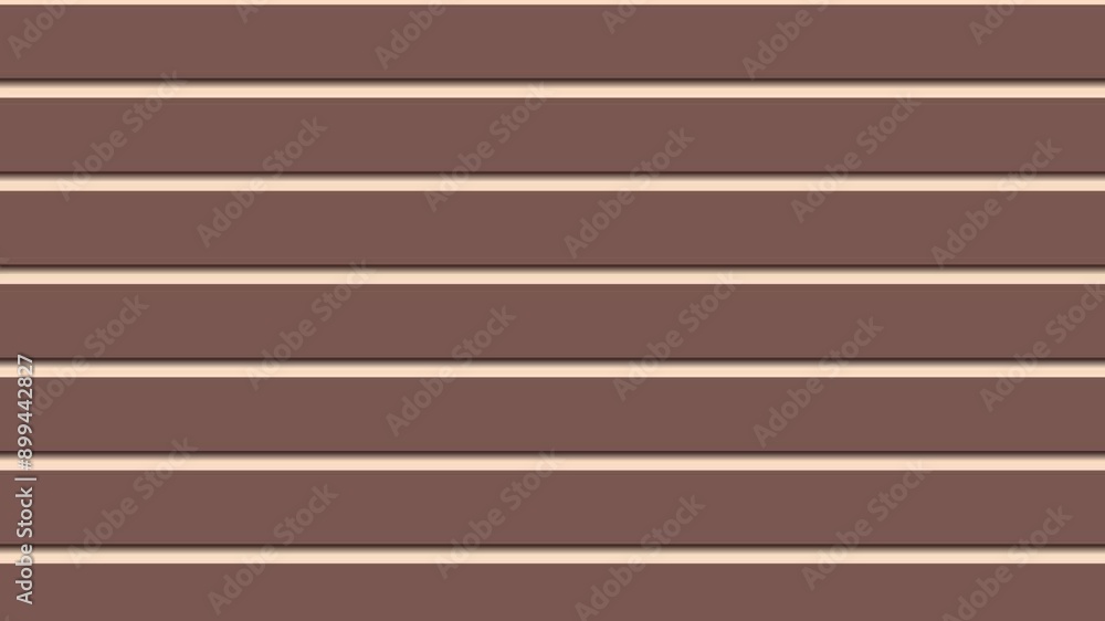Poster seamless loop animation of brown horizontal stripes with subtle beige outline, slowly moving downwar