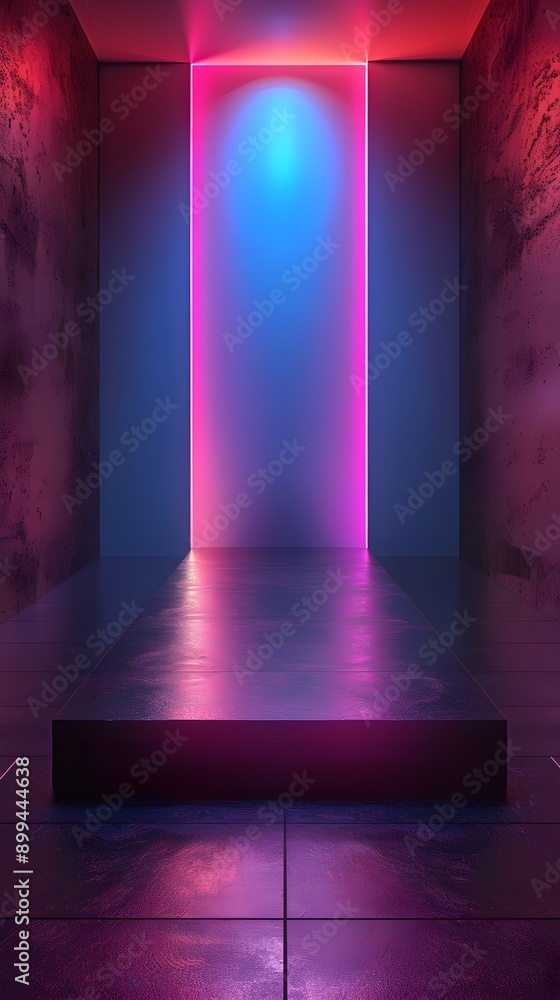 Aufkleber vivid neon gradient backdrop for sleek product displays and concepts with clean copy space