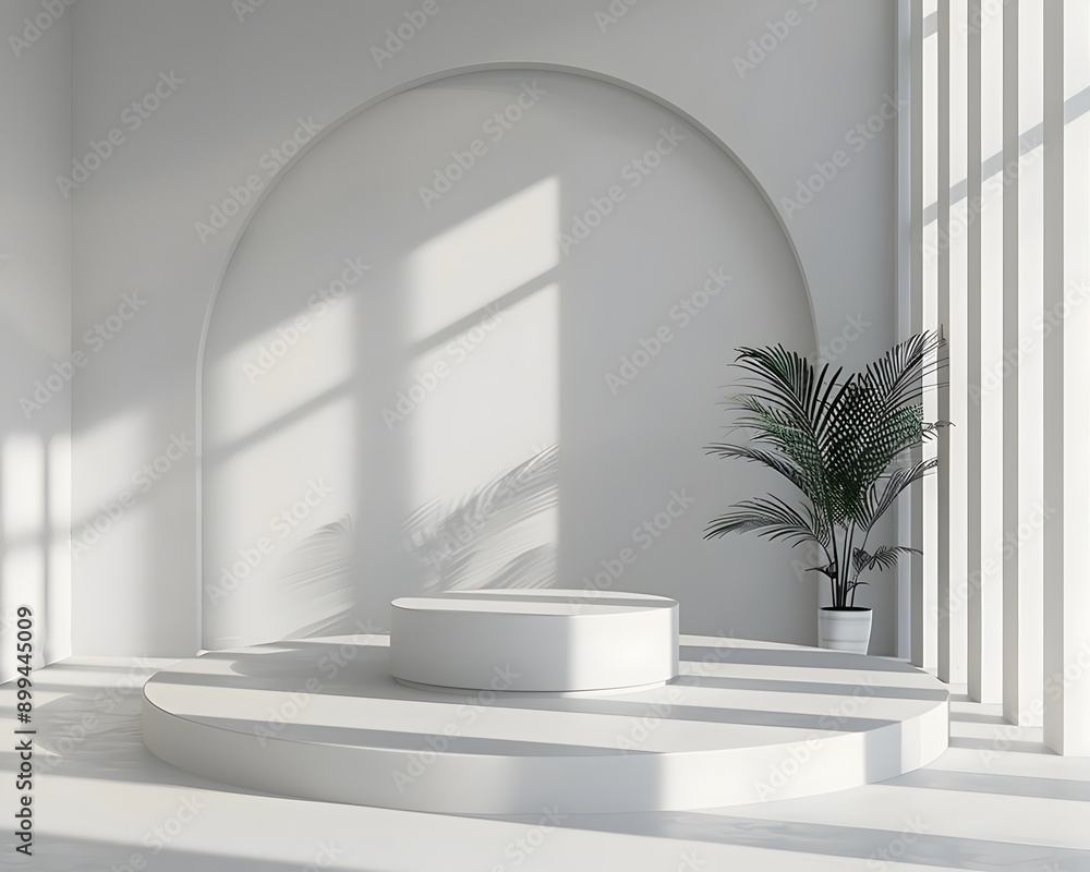 Poster minimal white backdrop for clean product presentation with even lighting and shadow free design