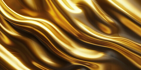 Luxurious gold background with satin drapery. 3D illustration, 3D rendering. 3d abstract modern business background wallpaper background golden with black wavy lines