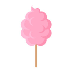 cotton candy floss flat vector illustration clipart