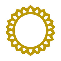 Abstract geometric flower shape element design