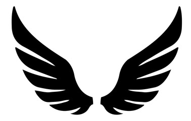 Wing silhouette element design vector