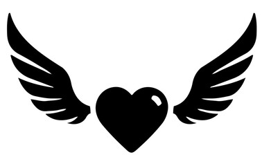 Obraz premium Flying heart art illustration design