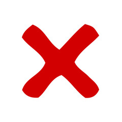 Fototapeta premium red cross mark. Cross mark element.